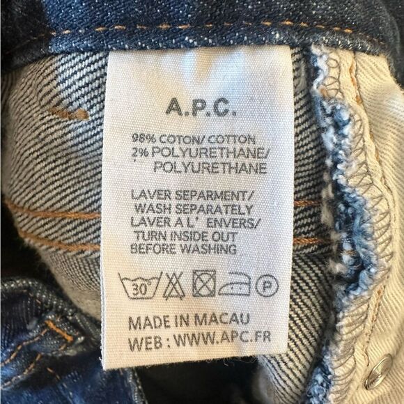 A.P.C. Blue Stone Washed Jean Moulant Japanese Denim Skinny Jeans EUC 29 - Picture 4 of 10